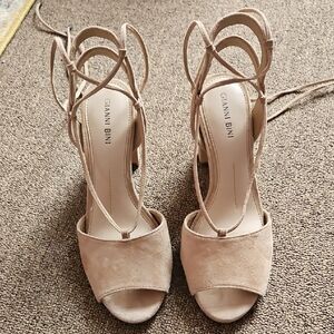 Gianni Bini Cream Strappy Heels